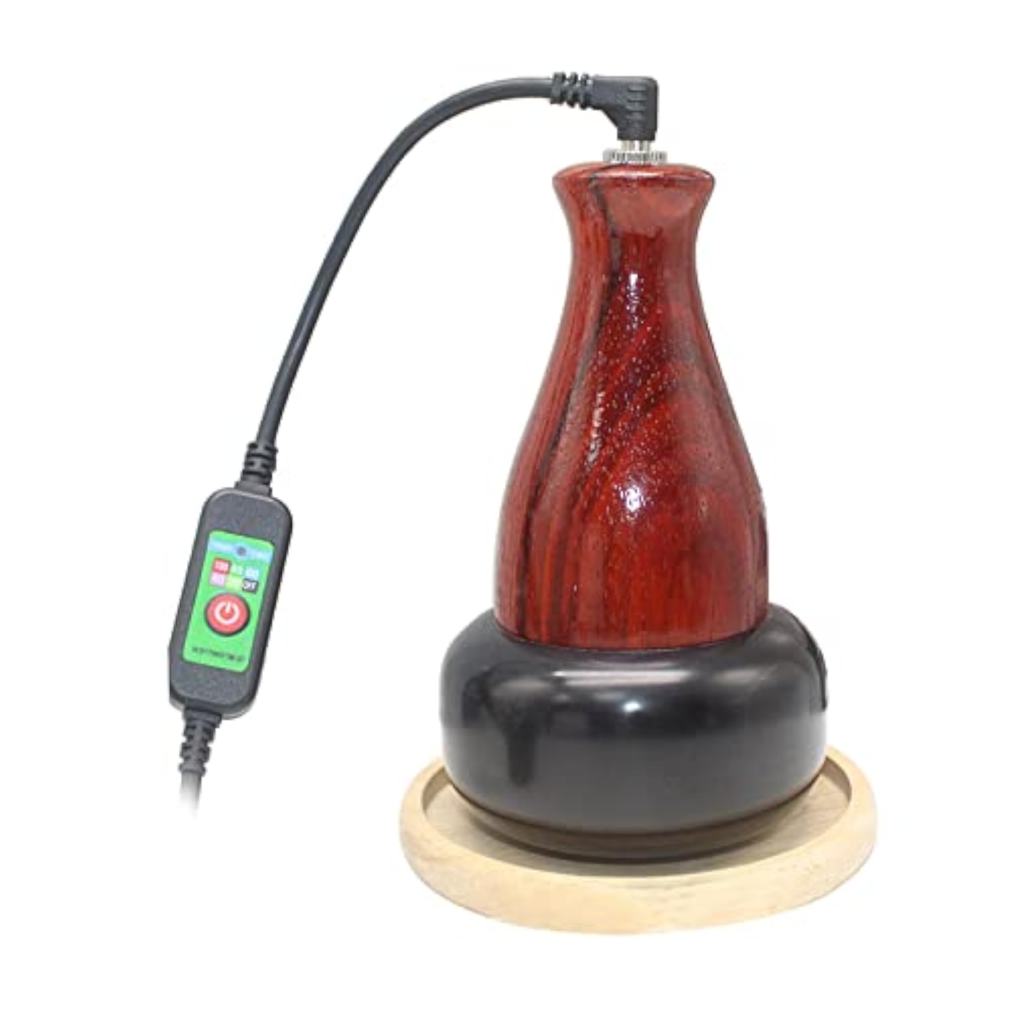 Electric Acupuncture Point Massager with Heat, Wood Finish
